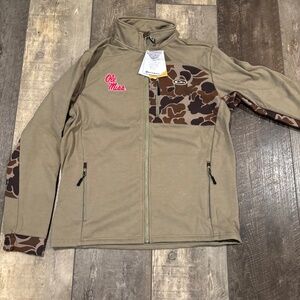 Ole Miss Drake Large Camo and Army Green Full Zip Jacket (New with Tags)